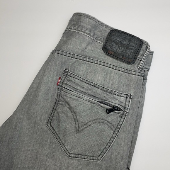 Levi's Other - Levis 527 Boot Cut Jeans Mens 34x32(31"L) Gray Back Zip Pockets Cotton Faded